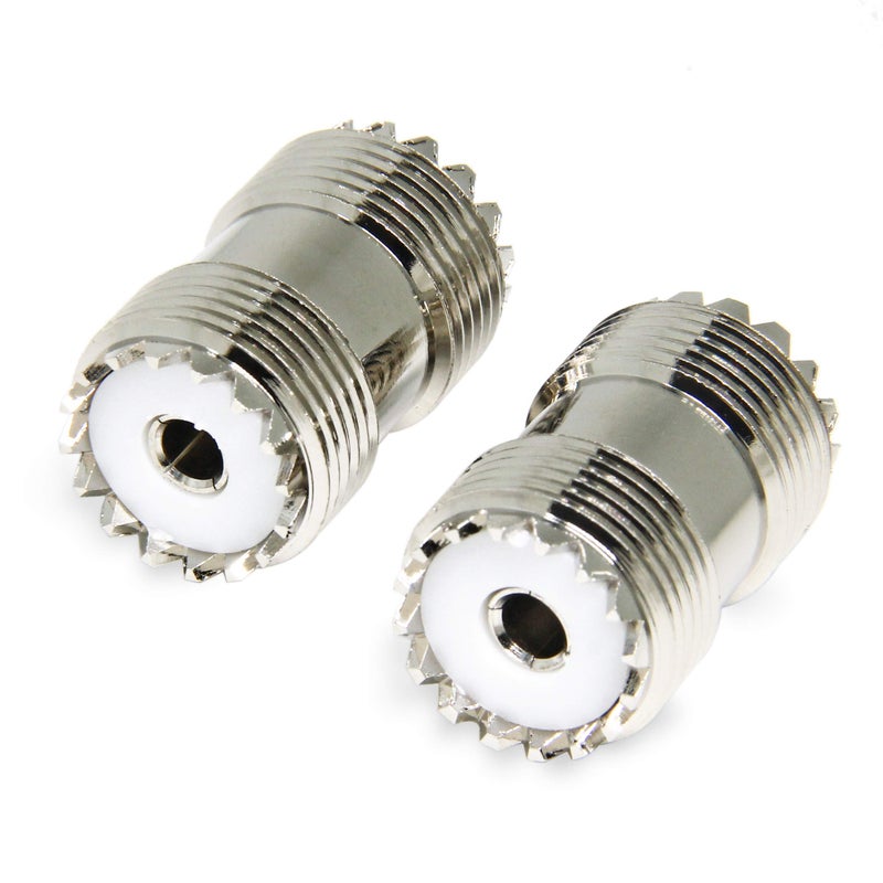 RFAdapter PL259 Barrel Connector, 5 Pack UHF Female to Female Coax Coaxial Adapter Coupler for CB Ham Radio Antenna, SWR Meter Cable Extention - Image 3